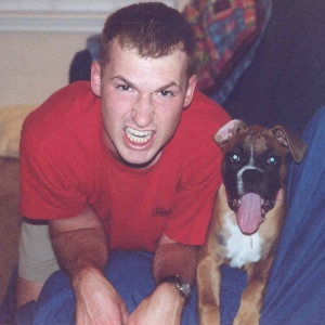 I dont know which one is scarier, the dog or the boy