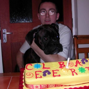 Rufus with his Bday cake!