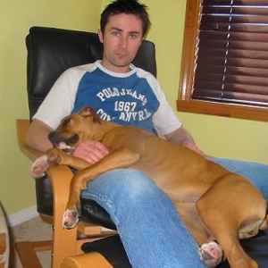 me and my dad on MY chair!!!