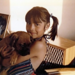 Me & my first boxer bab y boy Rocky in Athens Greece,  He was the sweet