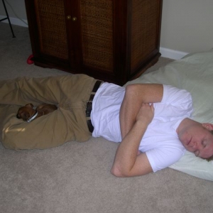 Sleeping with dad