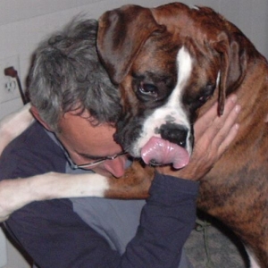 Deeg showing Dad boxer love