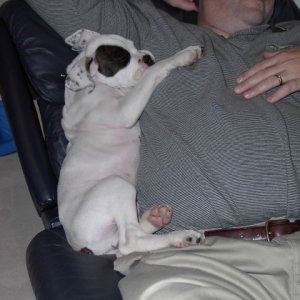 Resting with (gran) dad