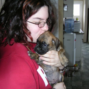 Kiki getting kissed by yours truly!