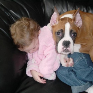 Keely and Zeus Sleeping
