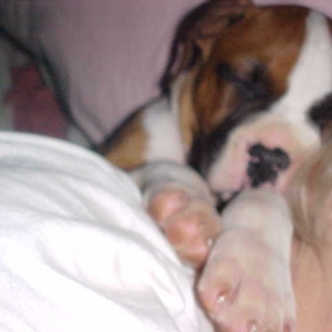 Sleeping on my mommy