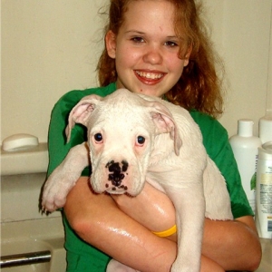 Glaciers first bath!