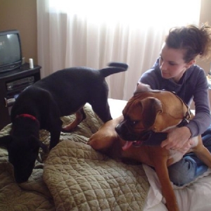 Me, Buford and our new pup Senna