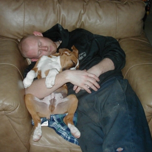 Two tired boys