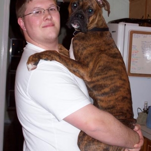 This is my dad (Jeremy); he likes to hold me :)