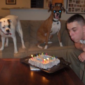 Celebrating Dad's birthday.