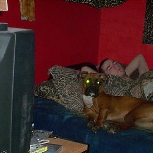 Cin and Daddy Sleepin
