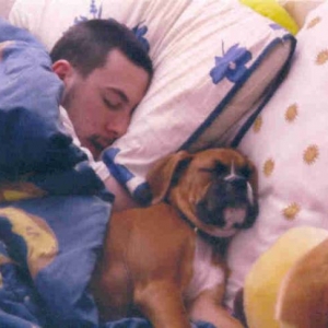 Daddy and Precious taking a nap.