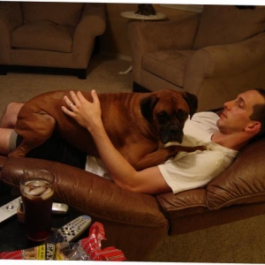 Brady learning the joys of the recliner