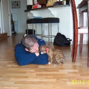 Jade and Daddy on her first day!