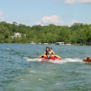 Maggie having fun on the water