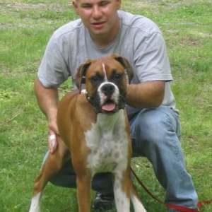 Duke with daddy.
