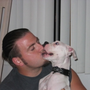 Hercules kissing Daddy