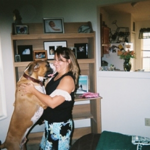 Diesel giving his Mom hugs