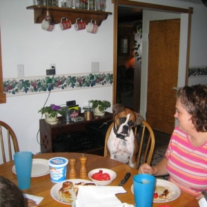 Bayleigh at table