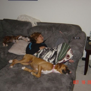 Kids taking care of mom