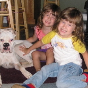 My girls and our puppy Mischievious again!