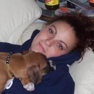 Troy takin a nap with mom