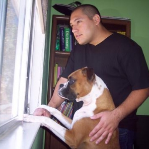 looking out the window with dad
