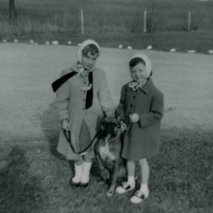 Me & a friend with my second boxer-Flippy II