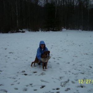 Jody and Tyler in the snow