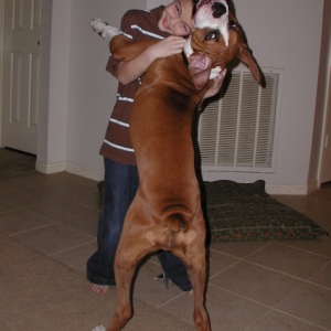 Layla and Max dancing.....well, wrestling.