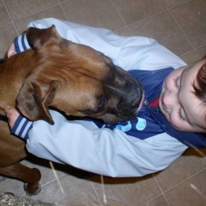 Foster kissing Marcus