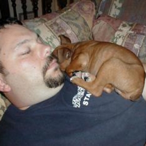 Kaine as a Puppy W/Daddy