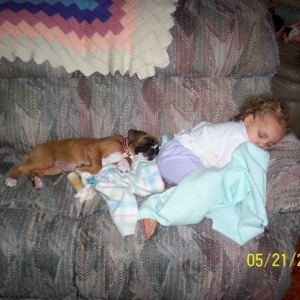 Sophie and Kaitlyn Sleeping