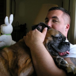 My 54lbs lap dog