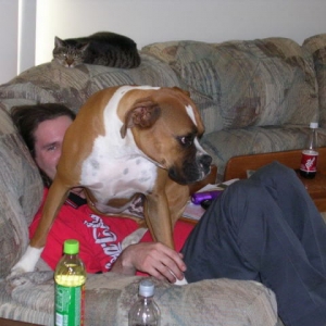 Dad LIKES it when I sit in his lap