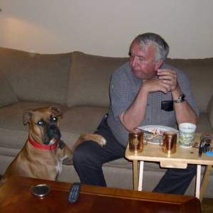 Dad Gets "The Paw"