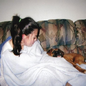 Sofie and mama just waking up from a great nap!