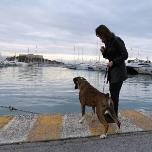 Henri contemplating fishing