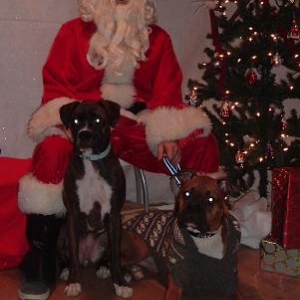 Bradlee and Cylis with Santa
