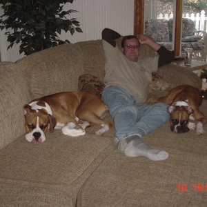 The Gang watching football