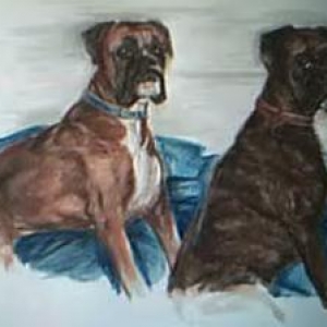 Painting of Lola & Zeb