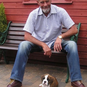 With Daddy at 8 weeks - awwwwww!
