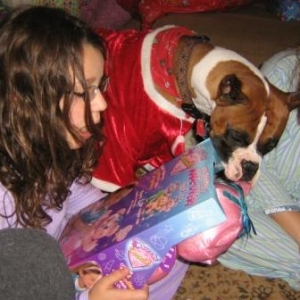 Christmas morning with the girls.
