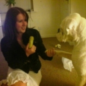 Bailey sitting next to me