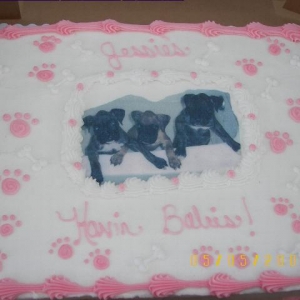 Puppy shower cake