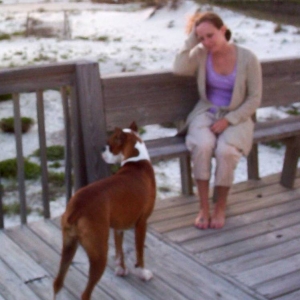 Me and Punchie at the beach