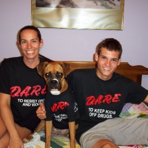 Mom, Stormie and brother Cris - showing support for Dad's Job