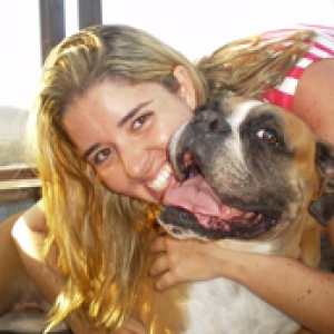 Me and my beautiful boxer Ianca.
