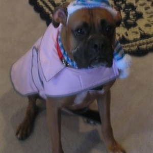 Ali in her winter gear.